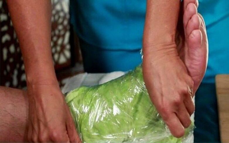 obklad s listem zelí na artrózu